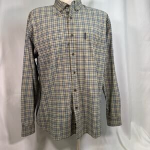 Vtg Abercrombie & Fitch Size Large Shirt Flannel Button Down Plaid‎